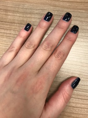 gel nails, sensationail, nail polish, beauty review, chanel blue satin